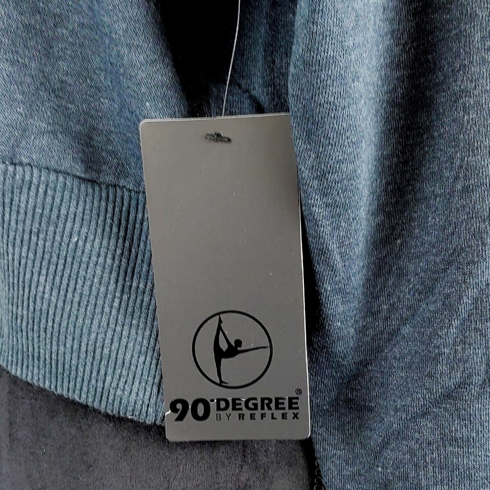 NWT 90 Degree by Reflex Women's Char Crop Hooded Sweatshirt - Picture 9 of 10